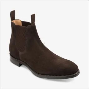 Loake Chatsworth Dark Brown Suede Chelsea Boots