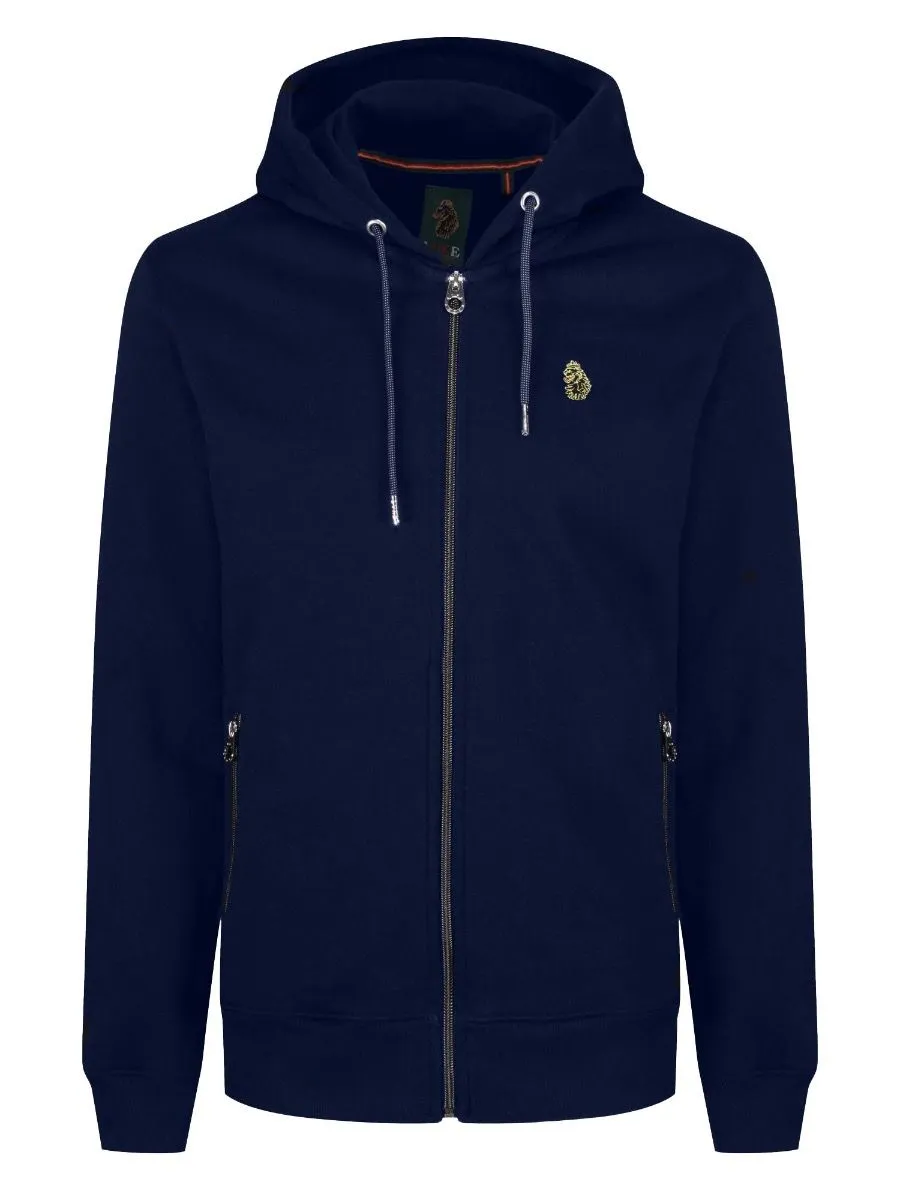 Luke 1977 Berlin Zip Hoodies in Dark Navy