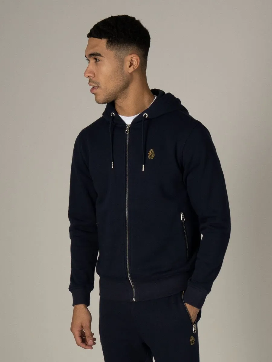 Luke 1977 Berlin Zip Hoodies in Dark Navy