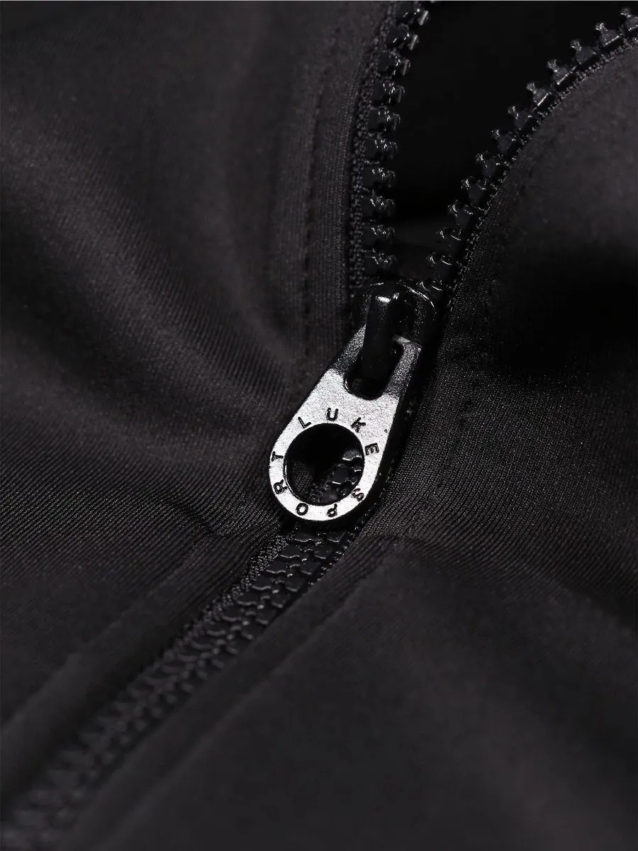 Luke 1977 Chicago Tape Zip Hoodies in Jet Black