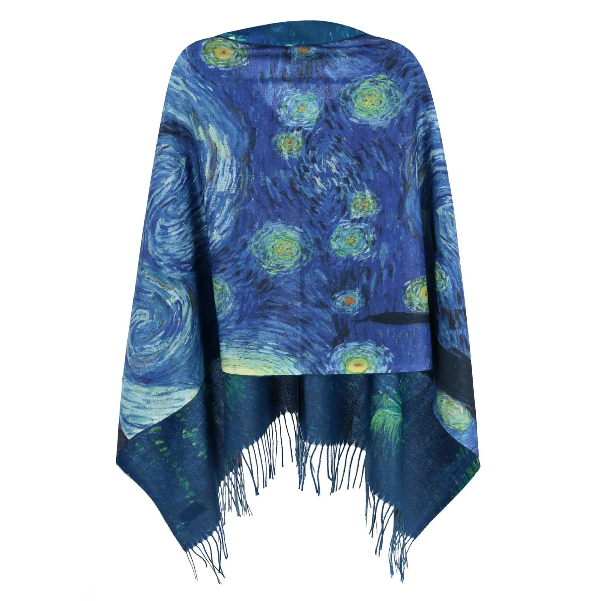 Magic Scarf Company Van Gogh Print Button Shawl