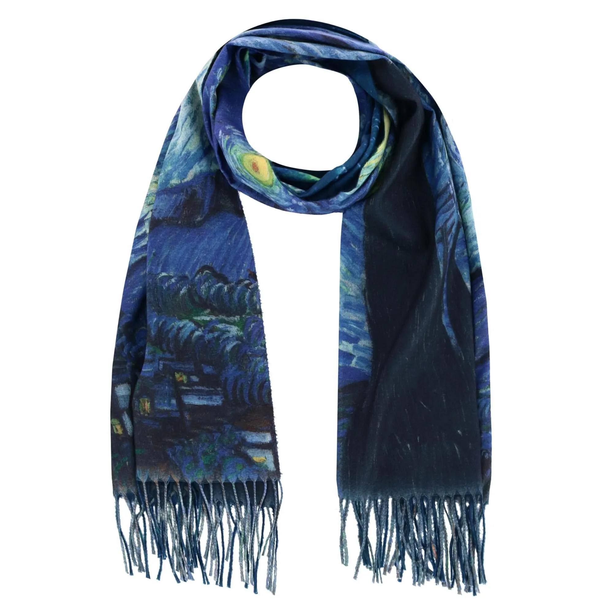 Magic Scarf Company Van Gogh Print Button Shawl