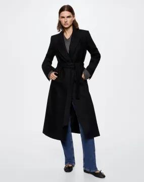 Mango Paris Long Coat Lapels