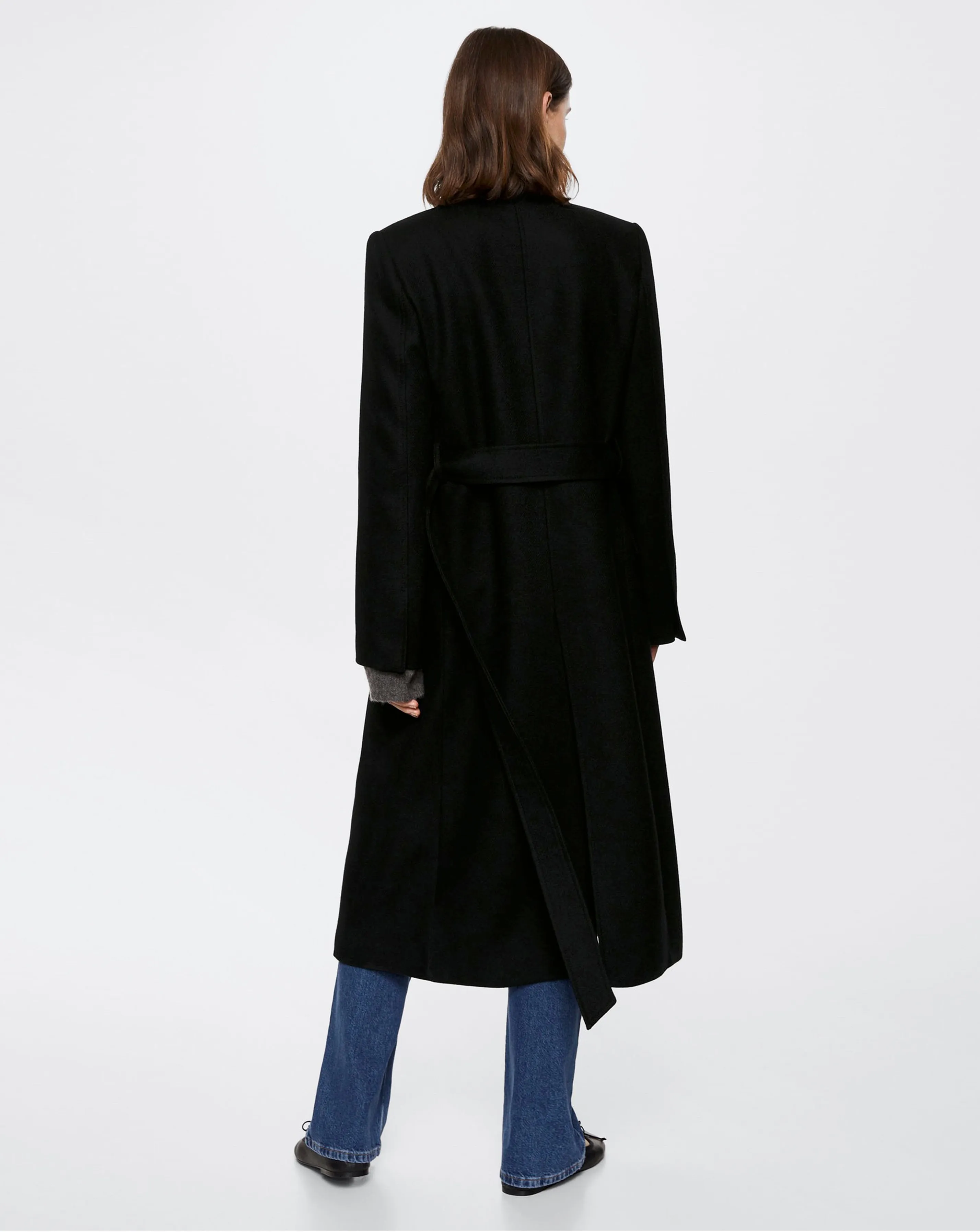 Mango Paris Long Coat Lapels