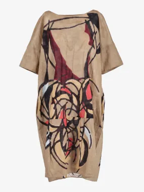 Marni Patterned Midi Dress 00s