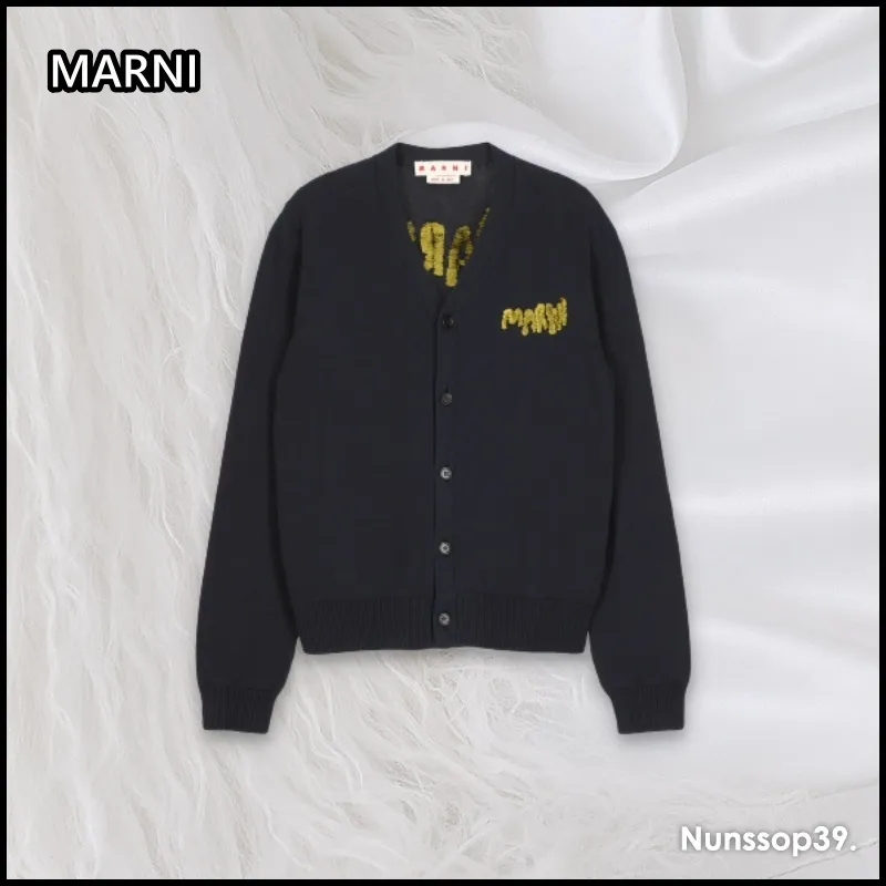 MARNI Street Style Plain Logo Designers Cardigans