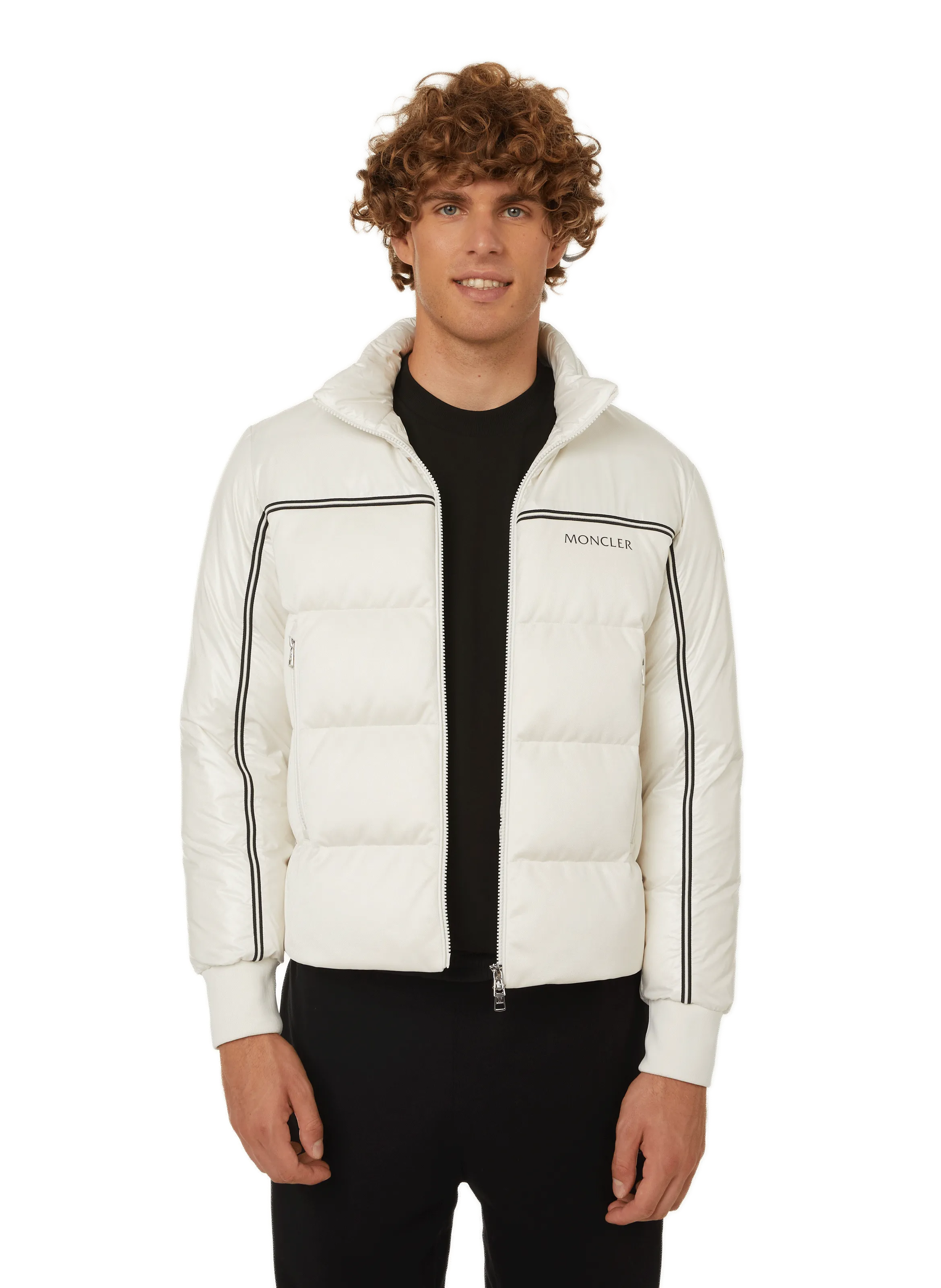 Moncler Michael coat white with logo