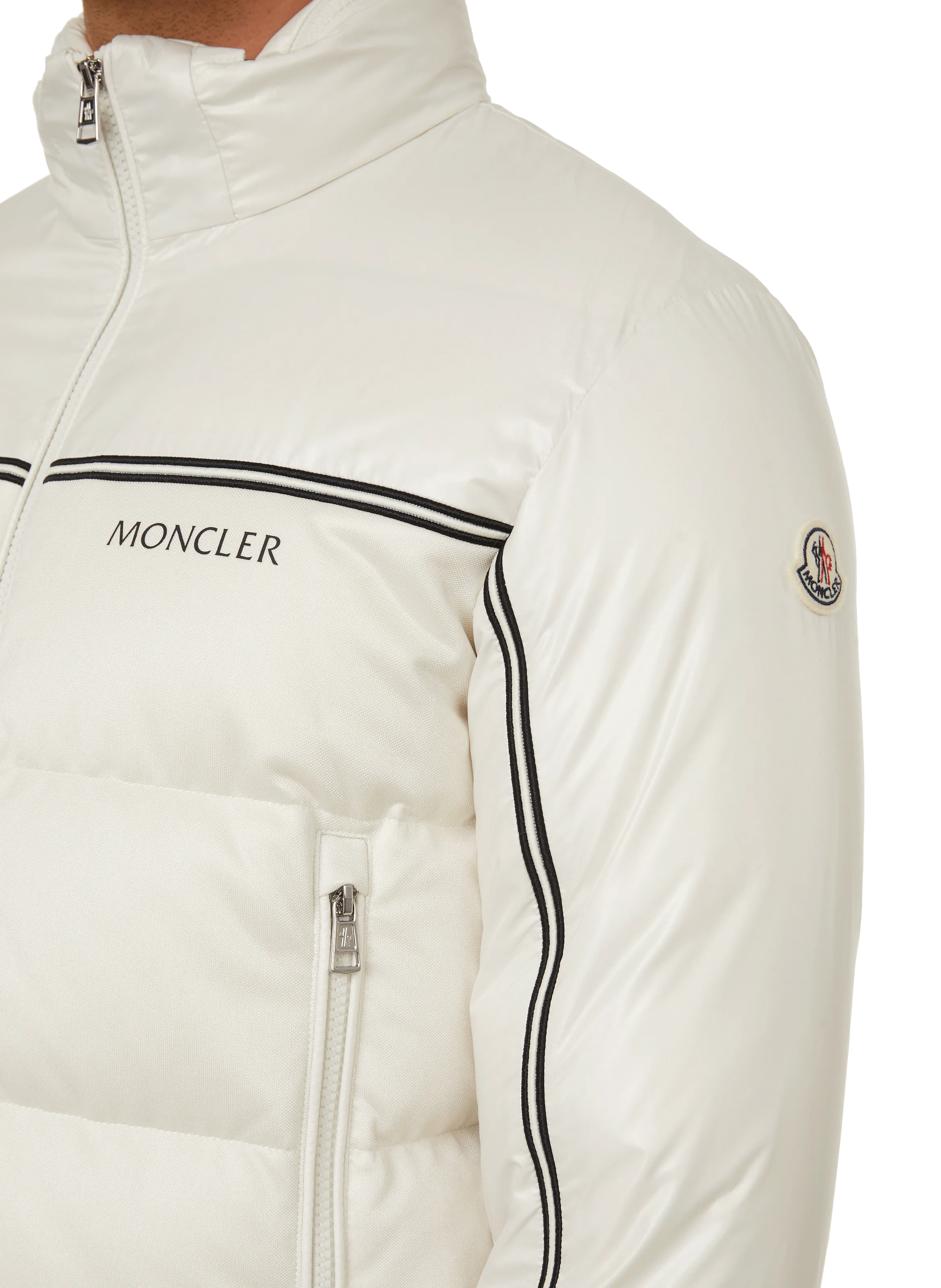 Moncler Michael coat white with logo