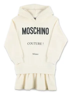 Moschino Couture Logo White Dress