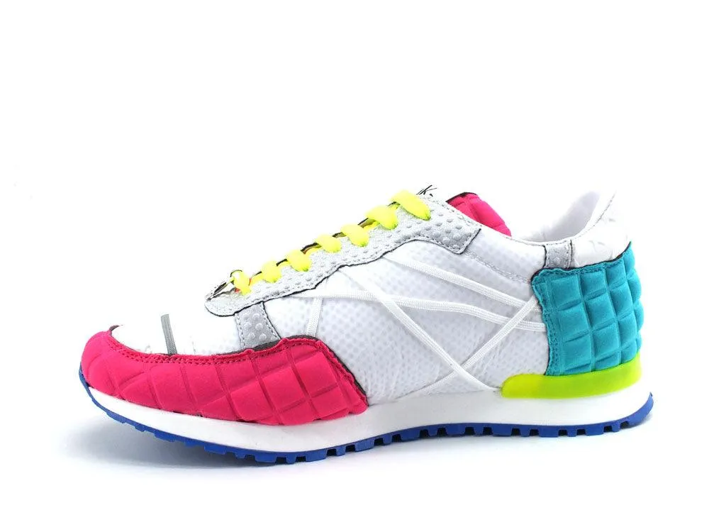 Mr. Big White Blue Pink Vintage Sneaker Running F05-OLD