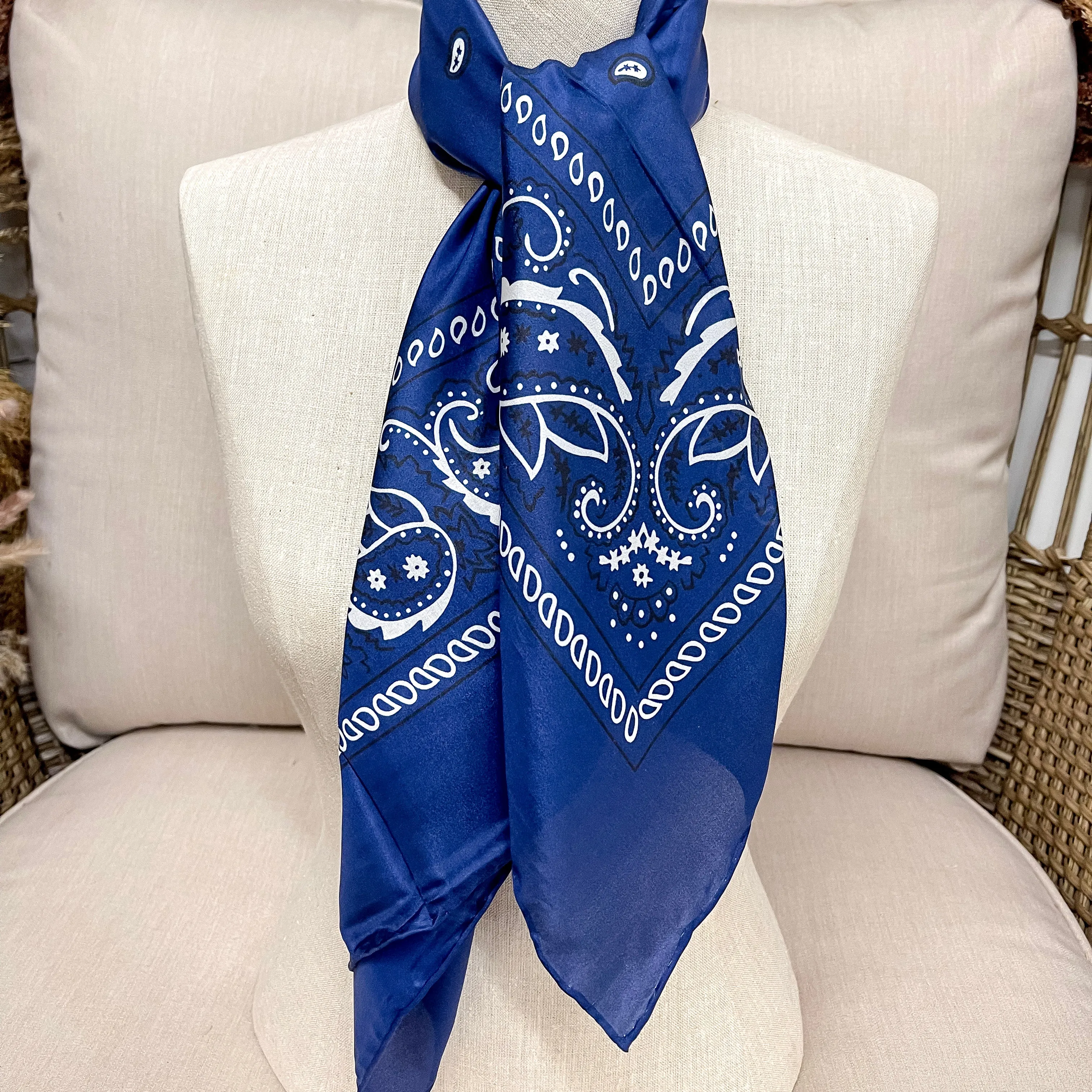 Navy Bandana Wild Rag - Shop Now