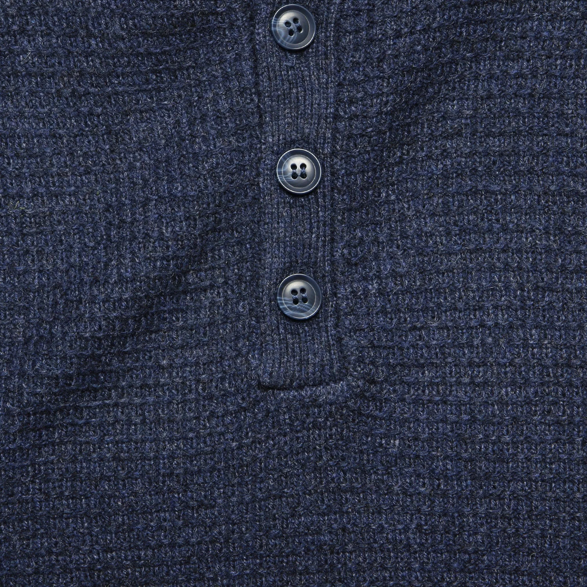 Navy Blue Henley Sweater.