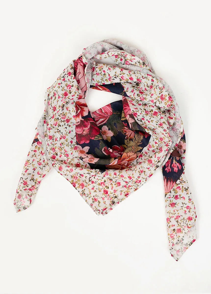 Navy Floral Addison Scarf - Shop Now