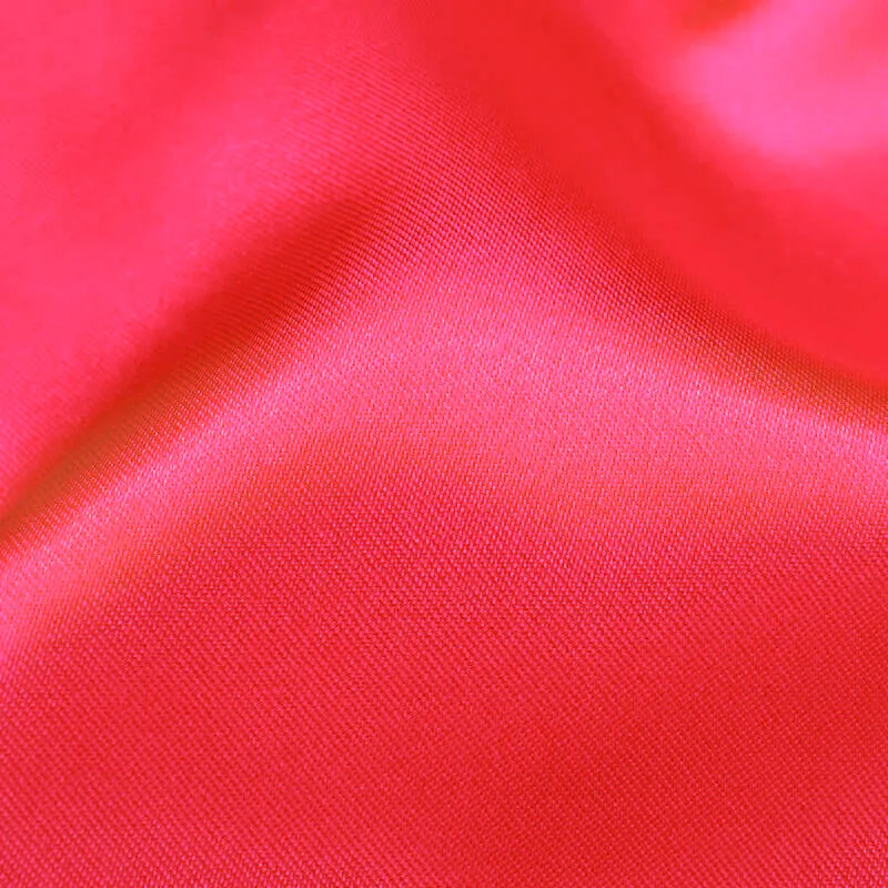 Neon Pink Satin Fabric