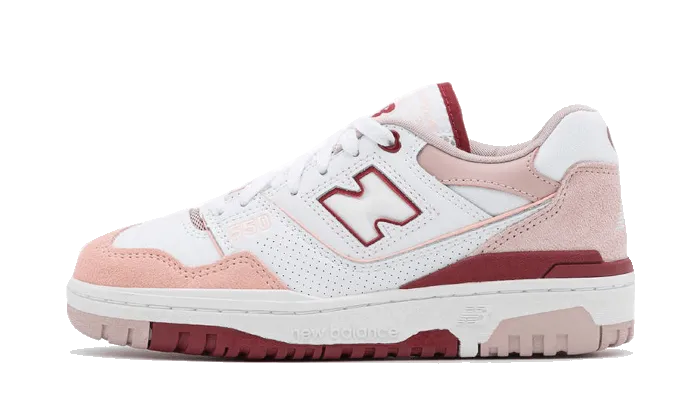 New Balance 550 White Scarlet Pink - Shop Now