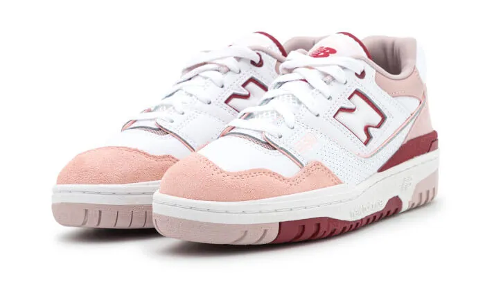 New Balance 550 White Scarlet Pink - Shop Now