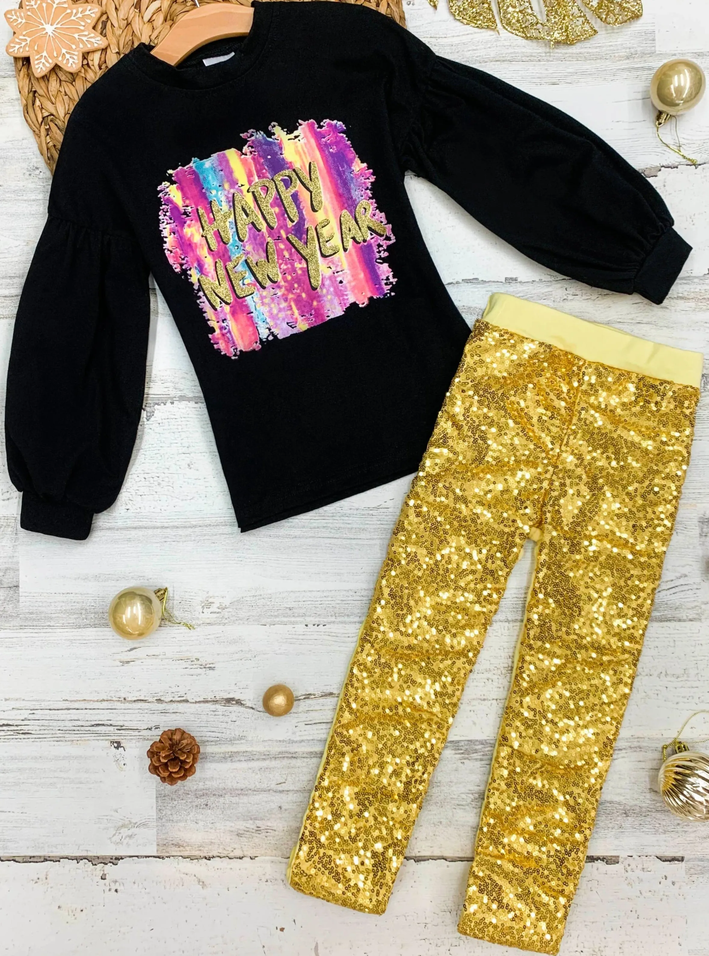 New Year Sequin Legging Set