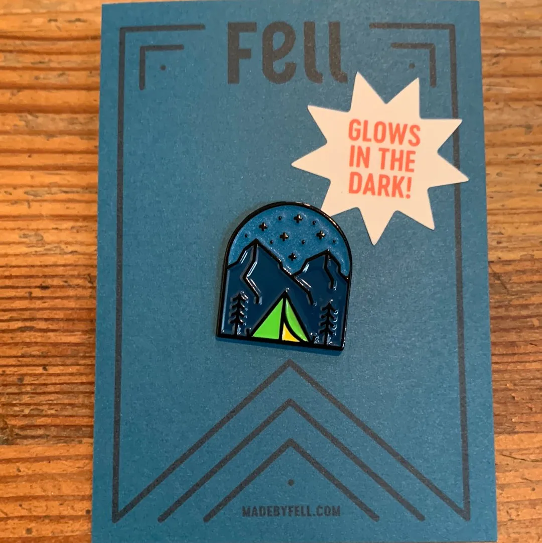 Night Camping Enamel Pin - Fell