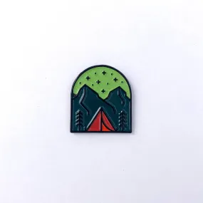 Night Camping Enamel Pin - Fell