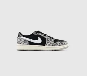 Nike Air Jordan 1 Low Black Muslin Tech Grey White