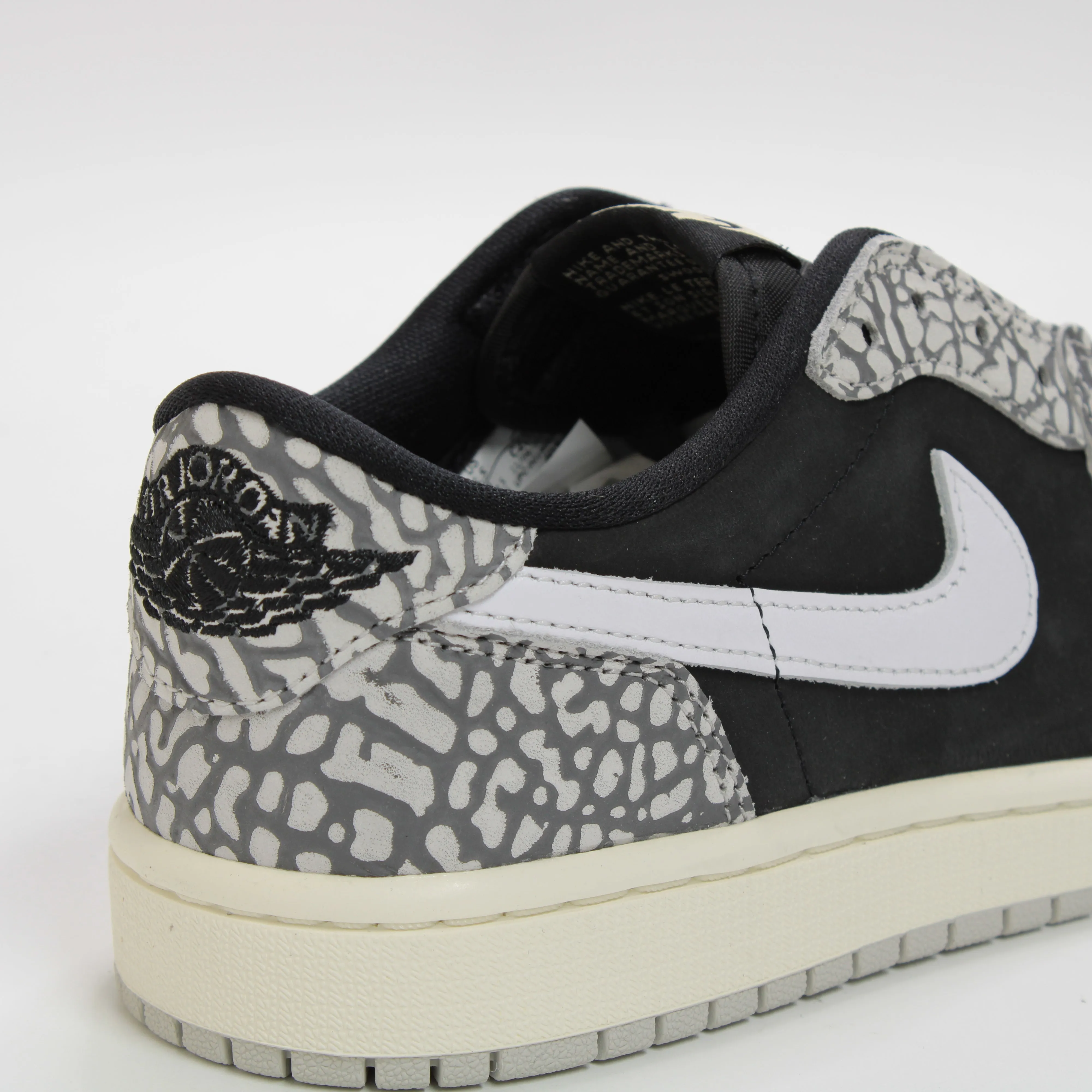 Nike Air Jordan 1 Low Black Muslin Tech Grey White