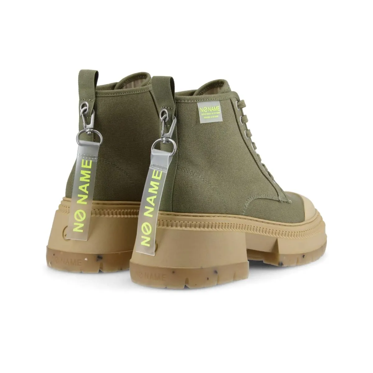 Olive Recycled Canvas Strong Boots