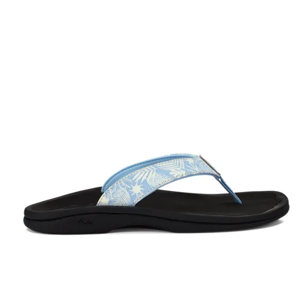 Olukai Women's Ohana Sandals in Pale Blue and Black