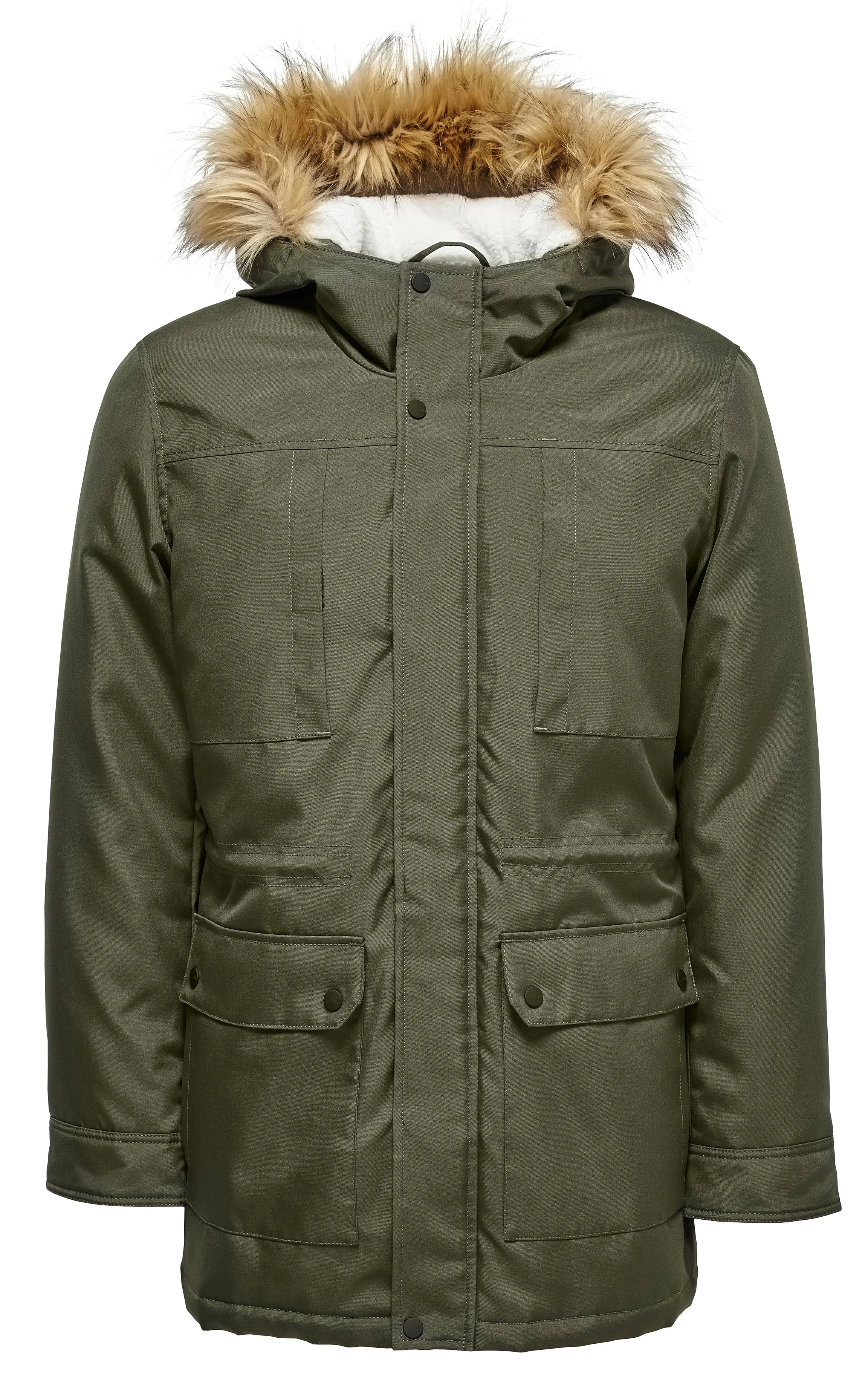 Deep Depths Green Padded Parka Jacket by Only & Sons Eskil