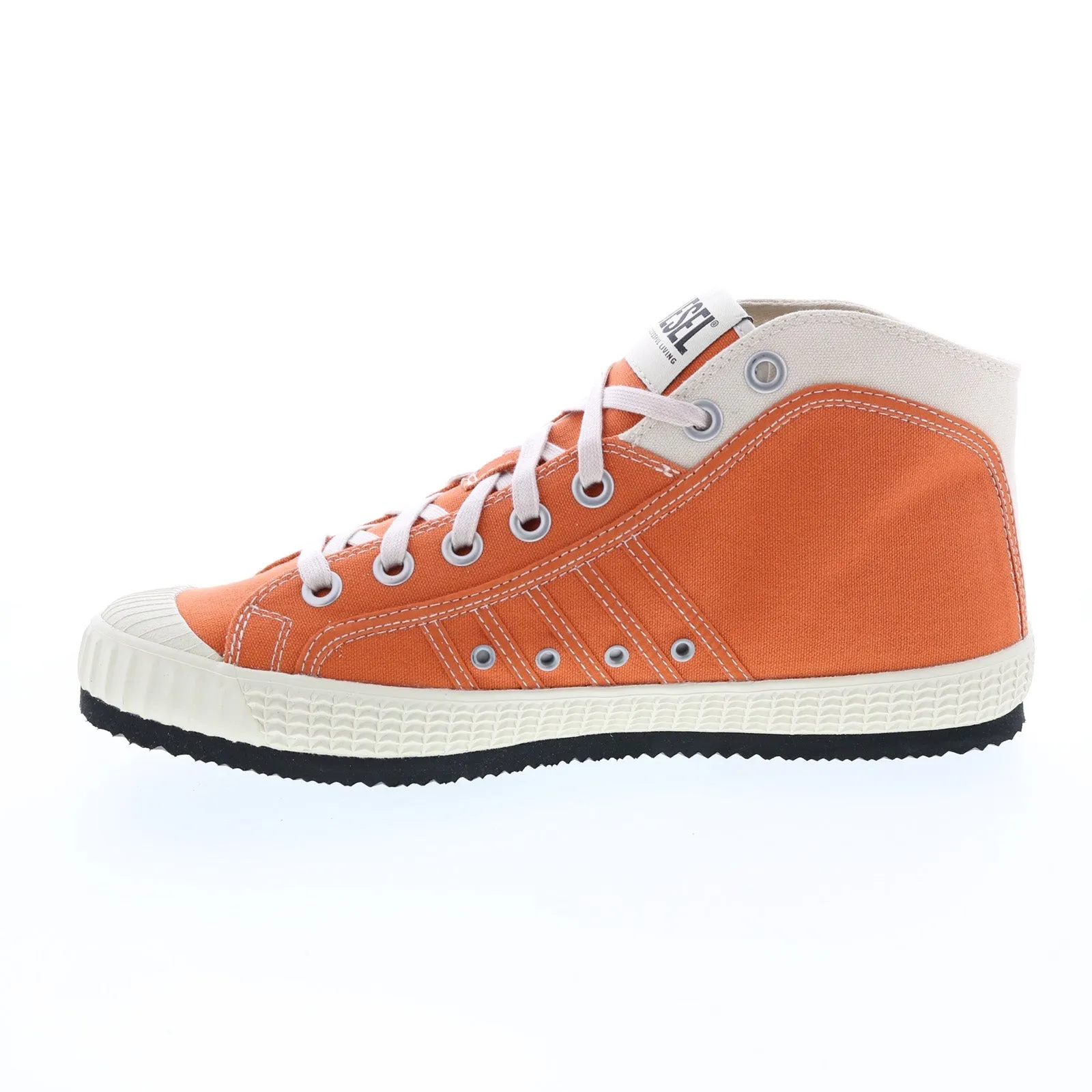 Orange Diesel S-Yuk & Net MC Canvas Lace Up Lifestyle Sneakers