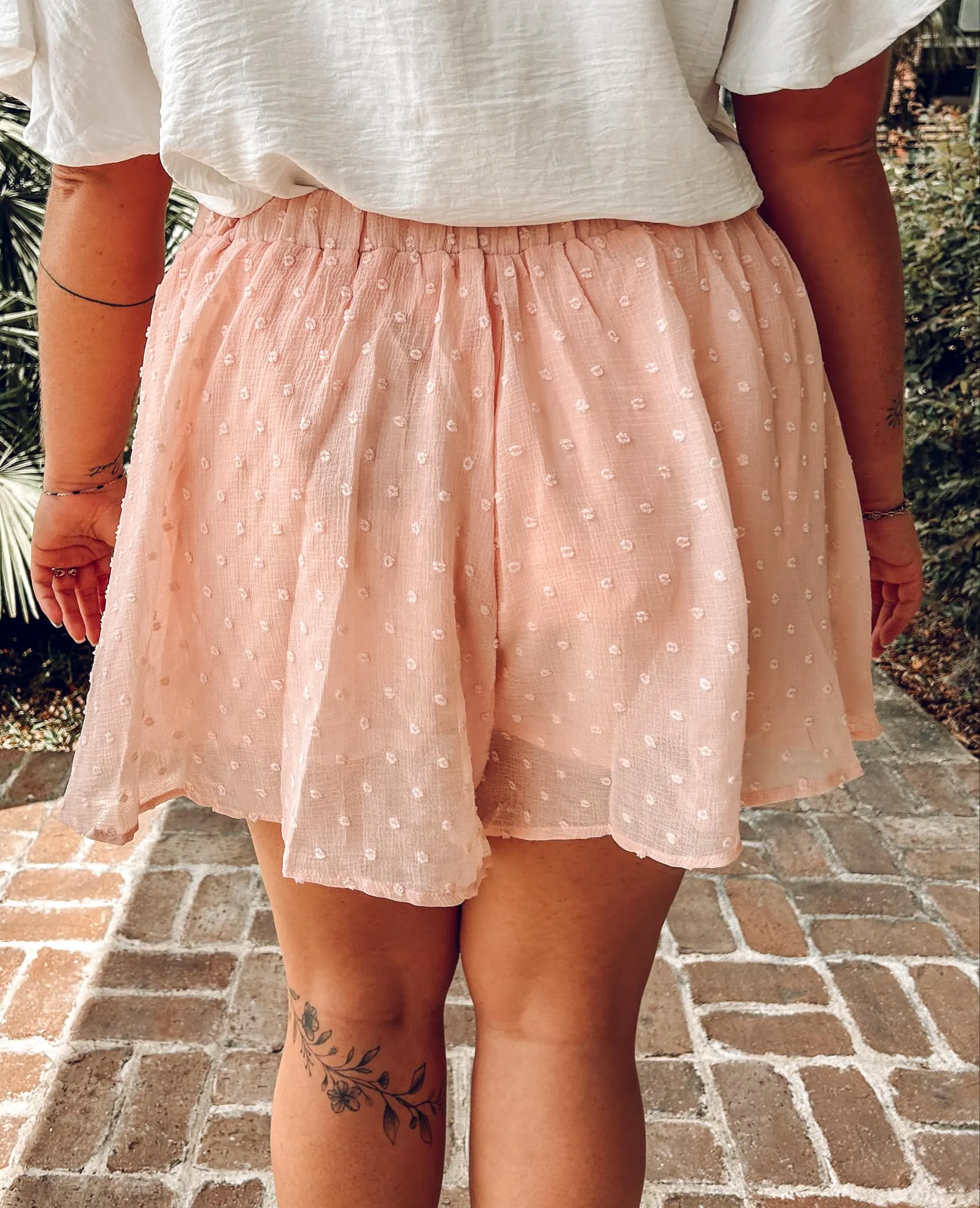 Pink Paige Dot Flutter Shorts