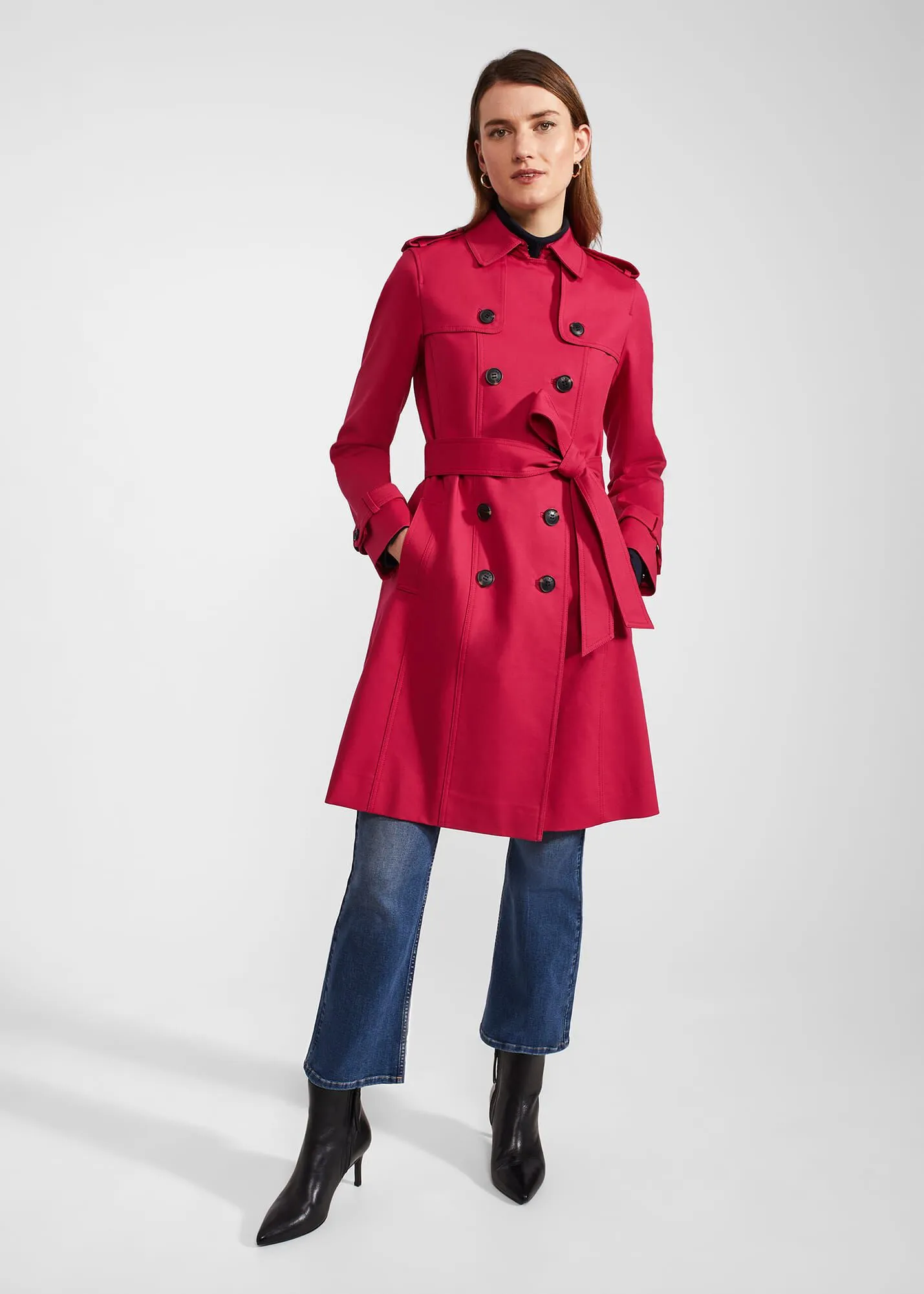 Petite Shower Resistant Trench Coat - Saskia.