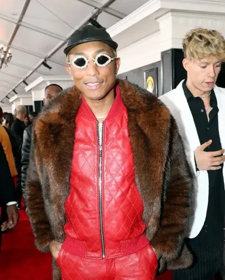 Pharrell Williams' Fur Coat at Grammy Awards 2023.