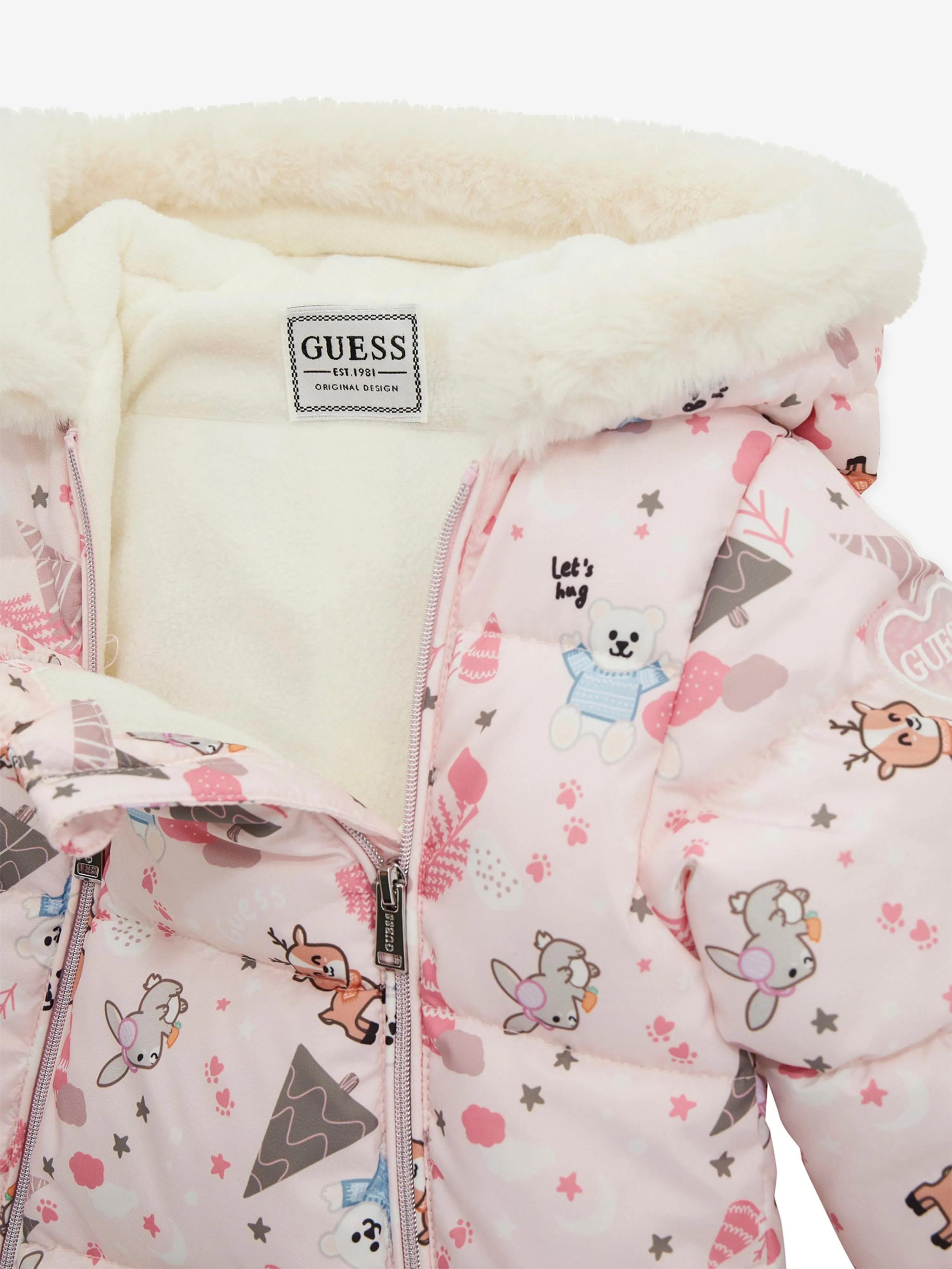 PInk Baby Girls Forest Snowsuit