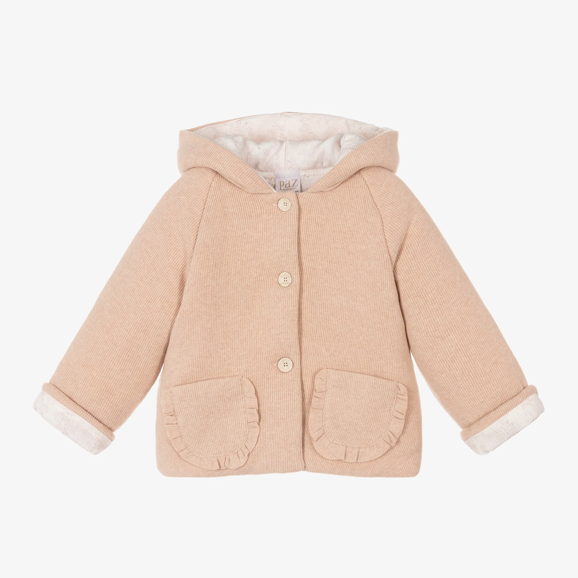 Pink Baby Girls Hooded Pram Coat