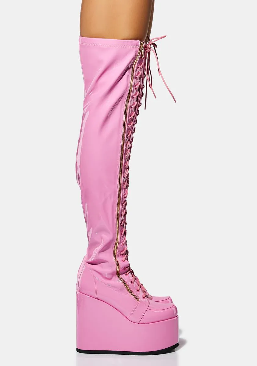 Pink Neal Platform Boots