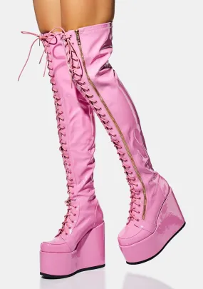 Pink Neal Platform Boots