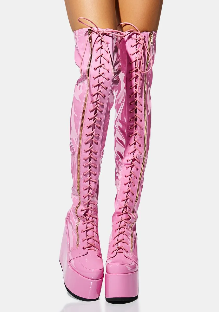 Pink Neal Platform Boots