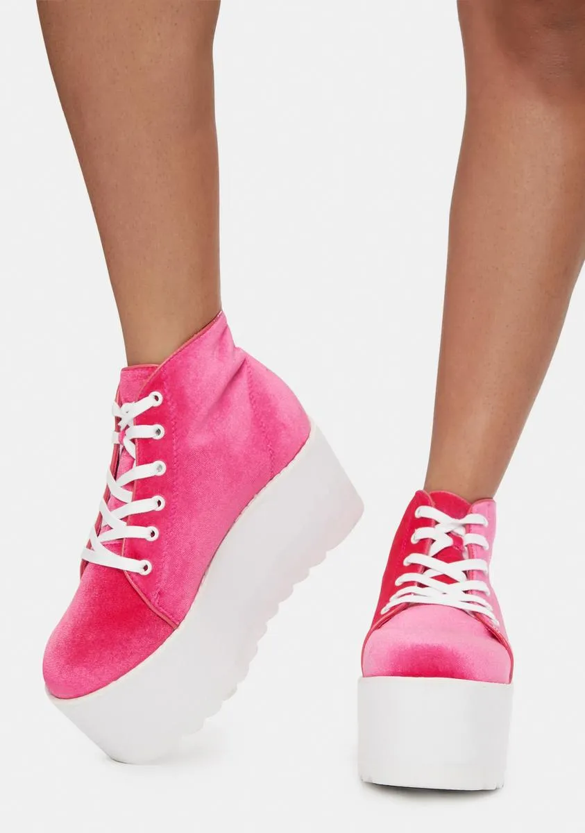 Pink Platform Sneaker - Barletta