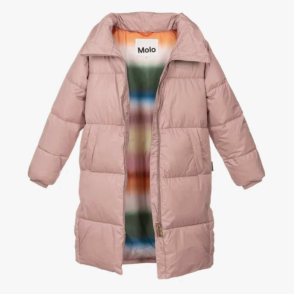 Pink Puffer Coat for Teenage Girls