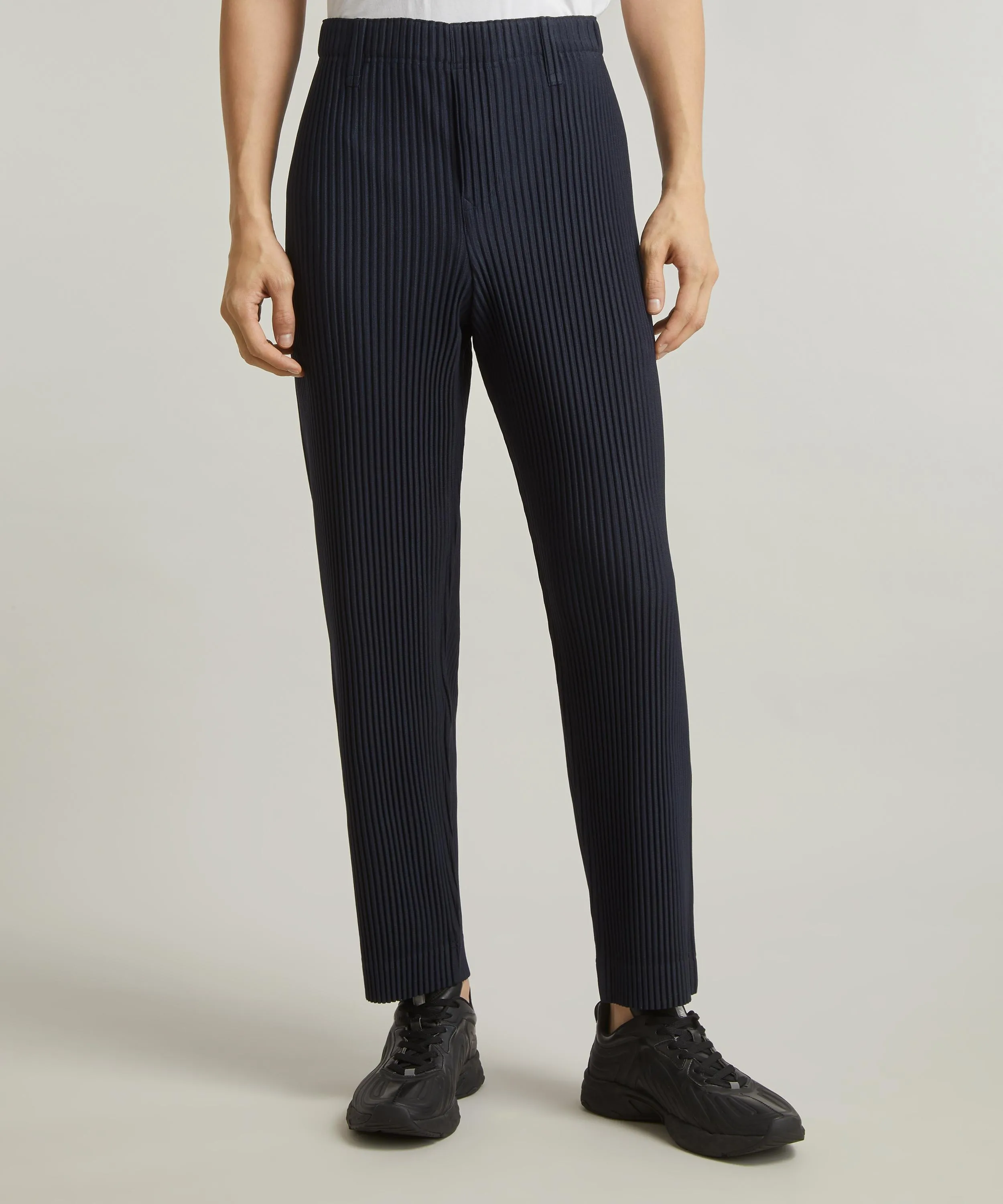 Pleated Straight Leg Trousers