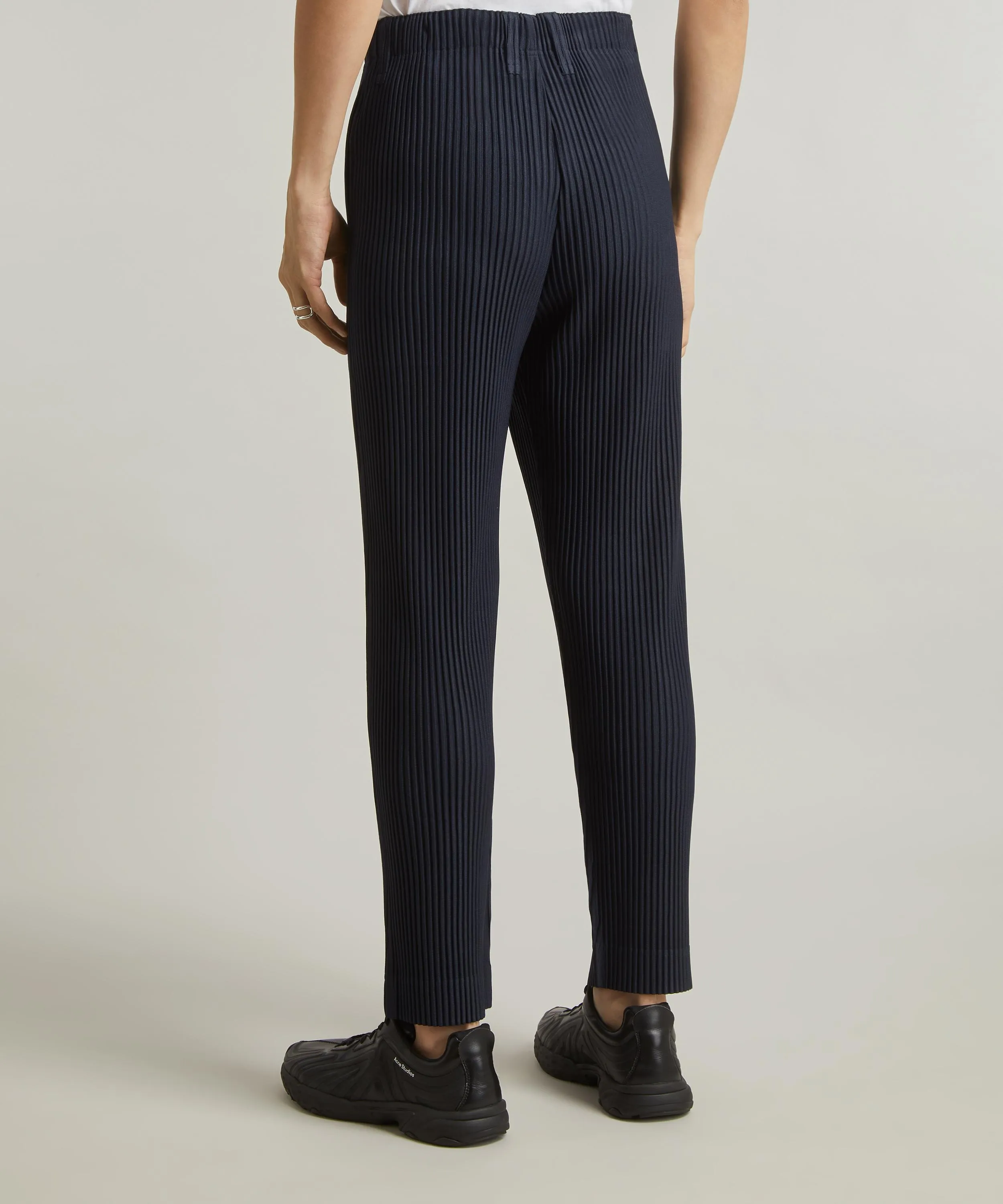 Pleated Straight Leg Trousers