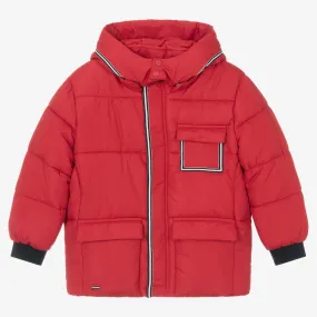 Red Boys Puffer Coat