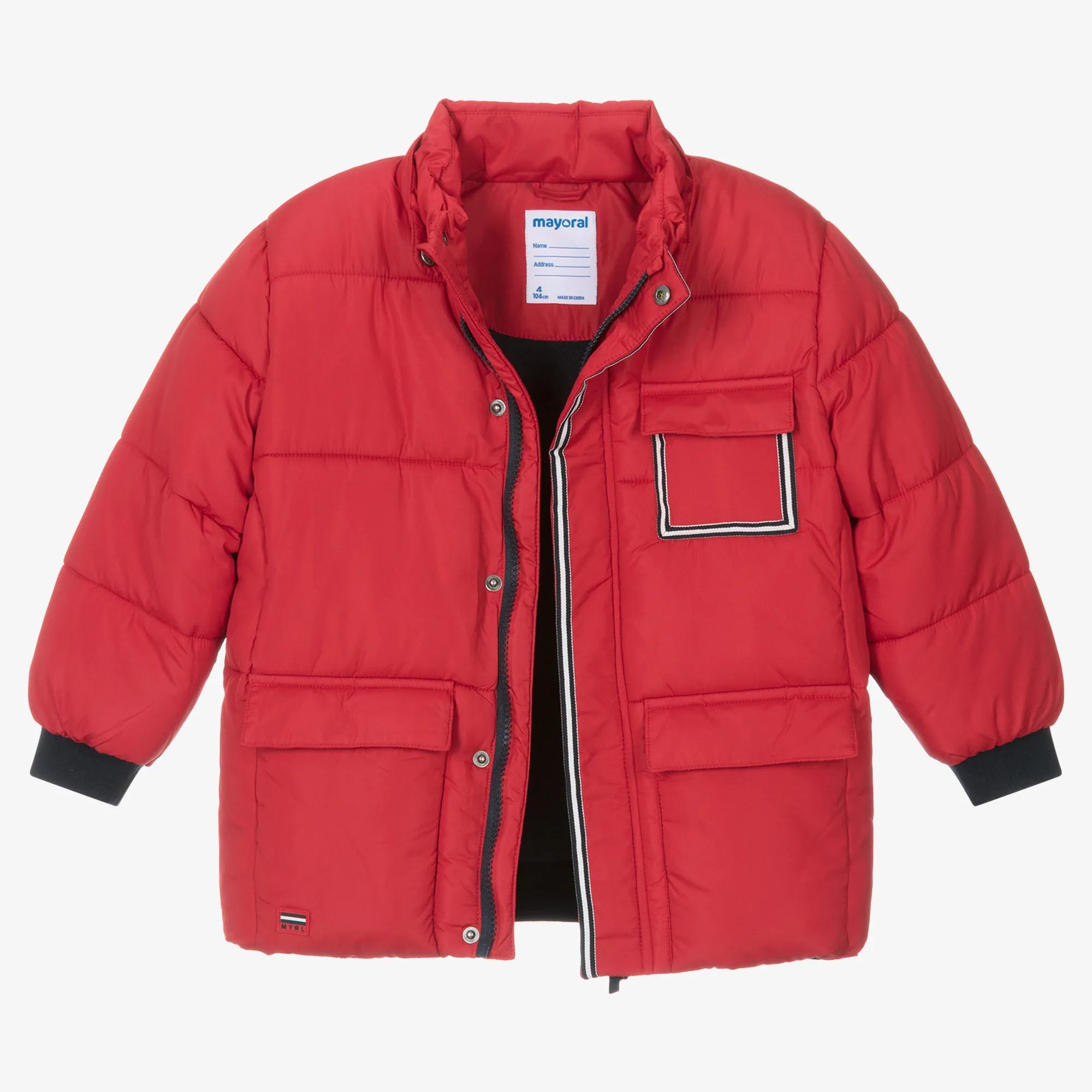 Red Boys Puffer Coat