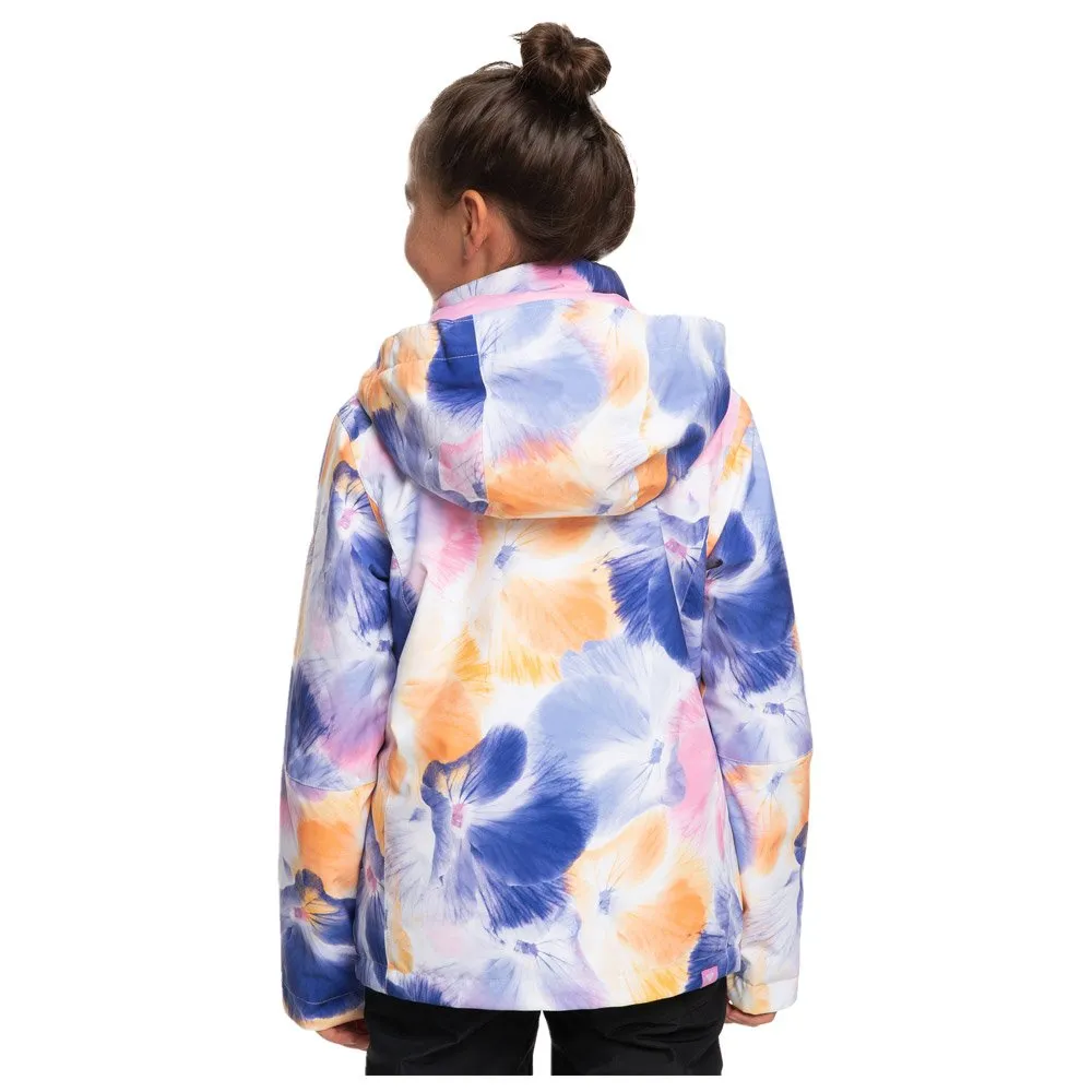 Roxy Ski Jacket - Jetty Girl Bright White Pansy