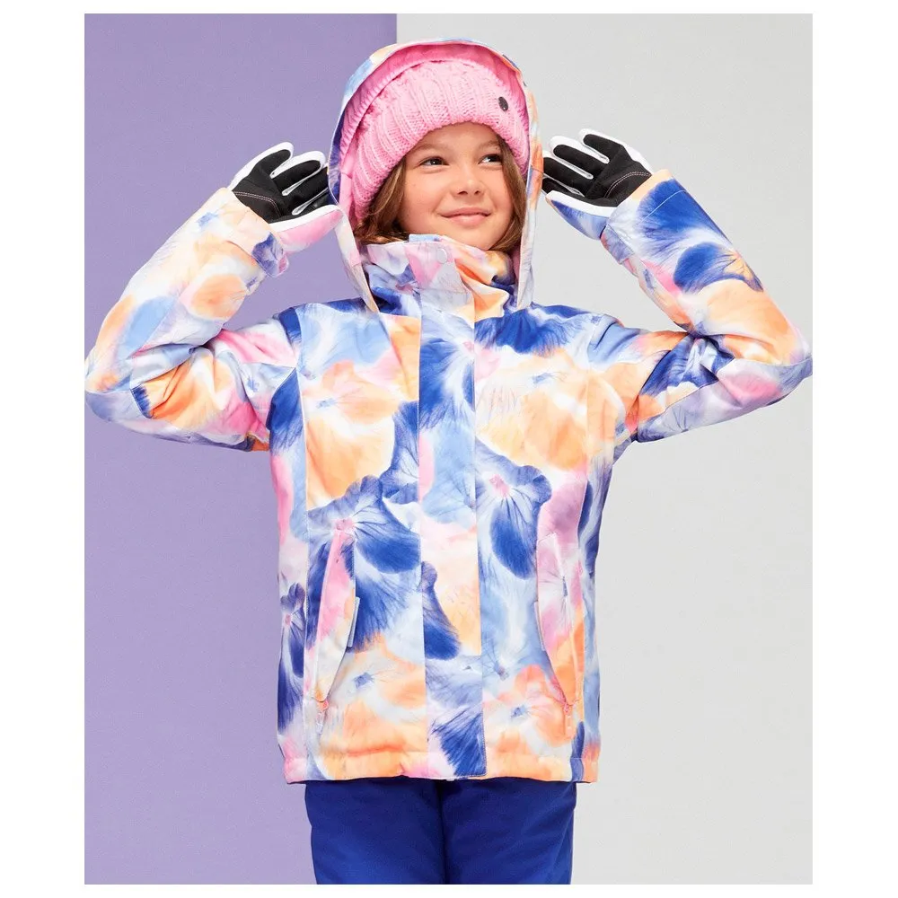 Roxy Ski Jacket - Jetty Girl Bright White Pansy