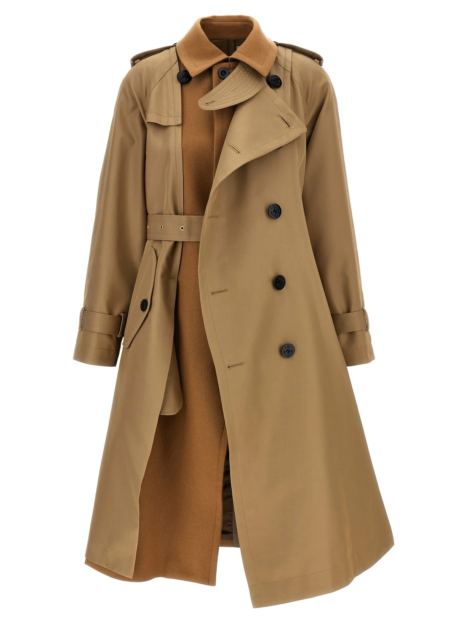 Sacai Melton Trench Coat