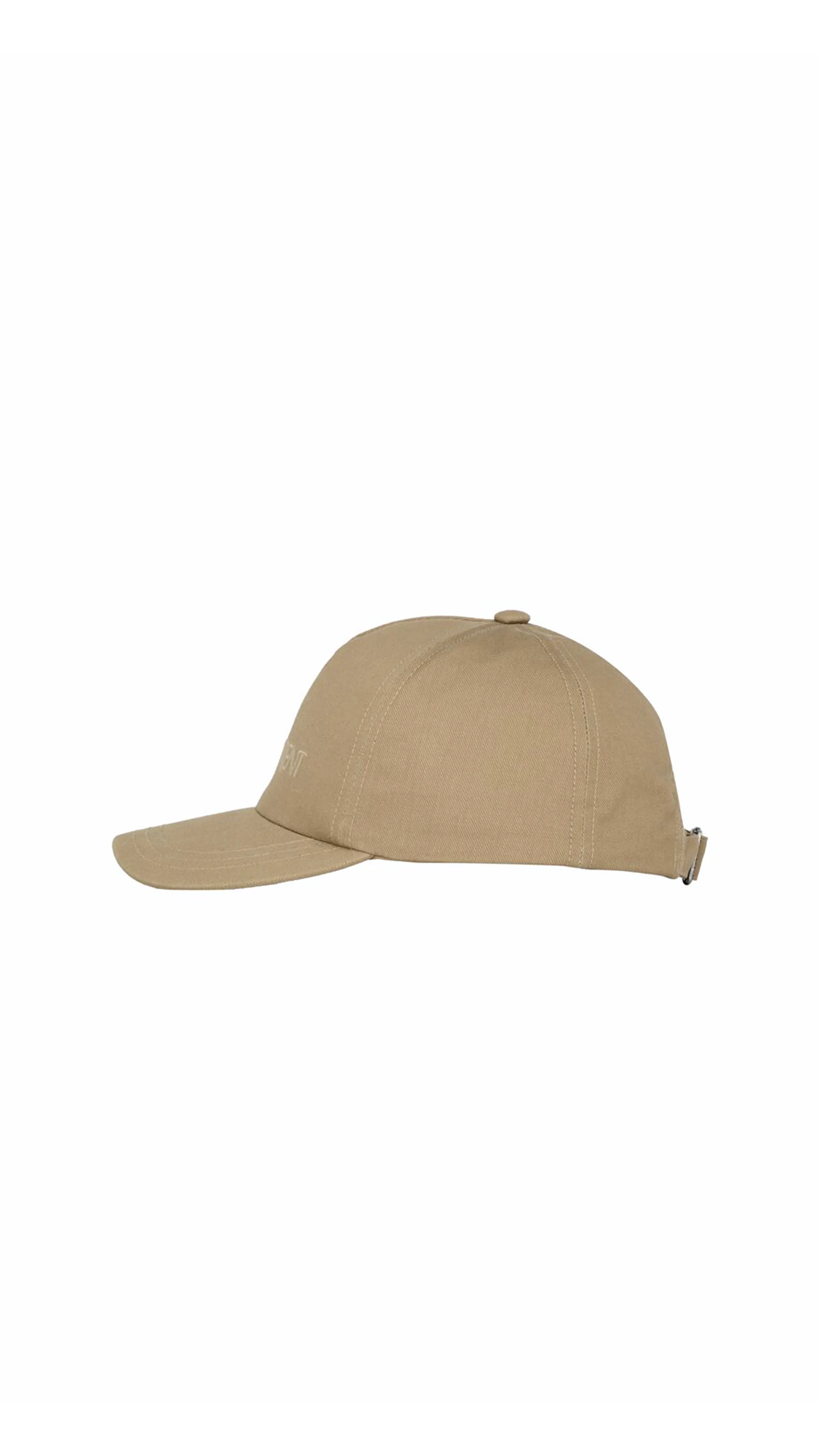 Beige Saint Laurent Cap in Gabardine