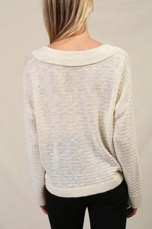 Sandra Collared Sweater Shirt