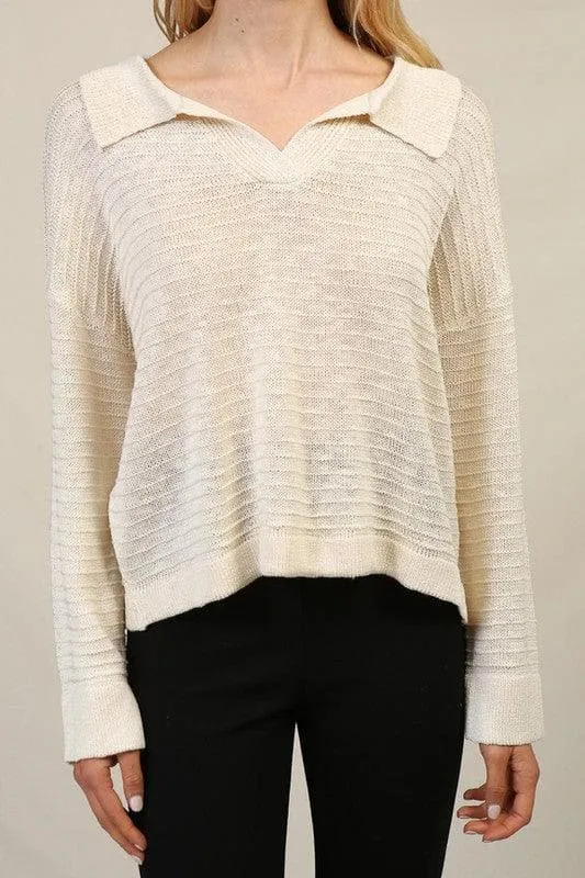 Sandra Collared Sweater Shirt