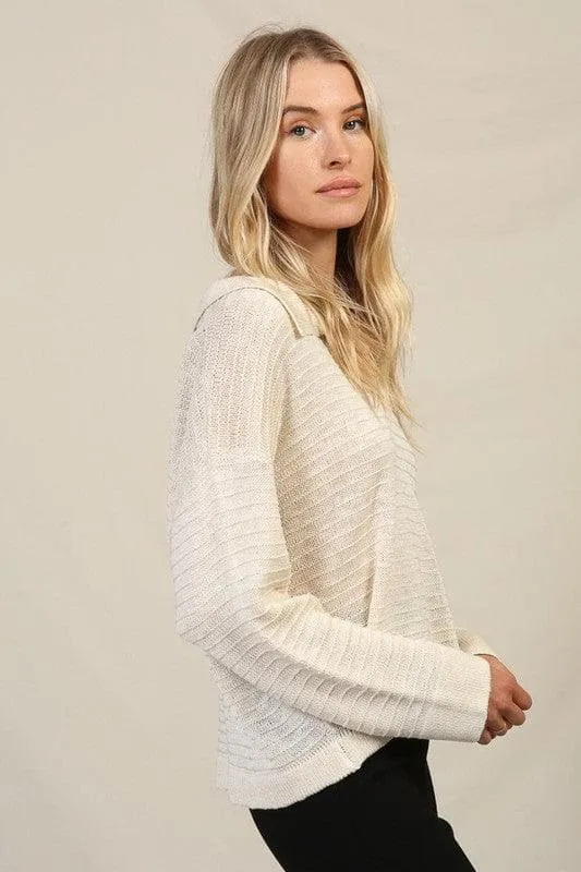 Sandra Collared Sweater Shirt